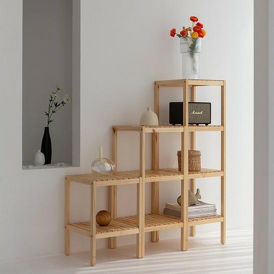 Kệ Gỗ 3 Tầng Gỗ Thông Nhập Khẩu Cao Cấp - Kệ để đồ đa năng tự lấp ráp dễ dàng full phụ kiện