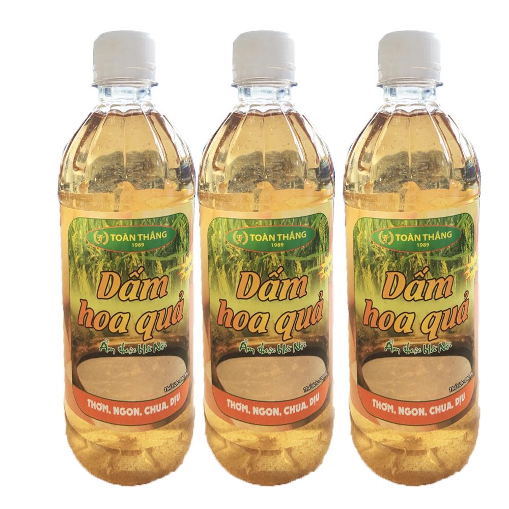 Dấm Hoa Quả Toàn Thắng combo 3 chai