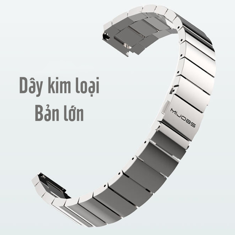 Dây thay thế cho Xiaomi Miband 5 Mijobs kim loại bản lớn PRO mặt TF - Hàng Nhập Khẩu