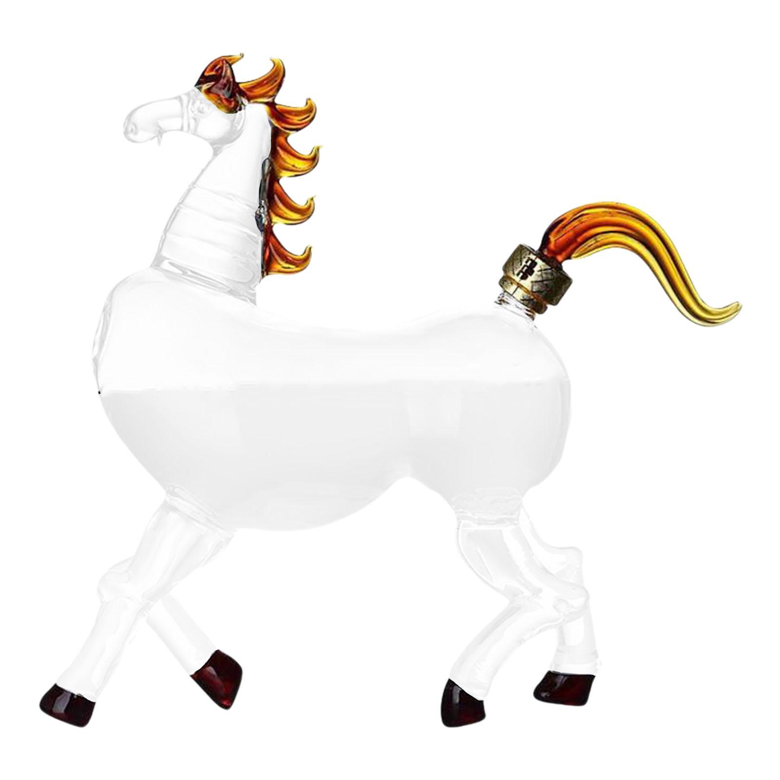 Creative Horse Shape Decanter Animal Liquor Bottle 1000ml Holder Container