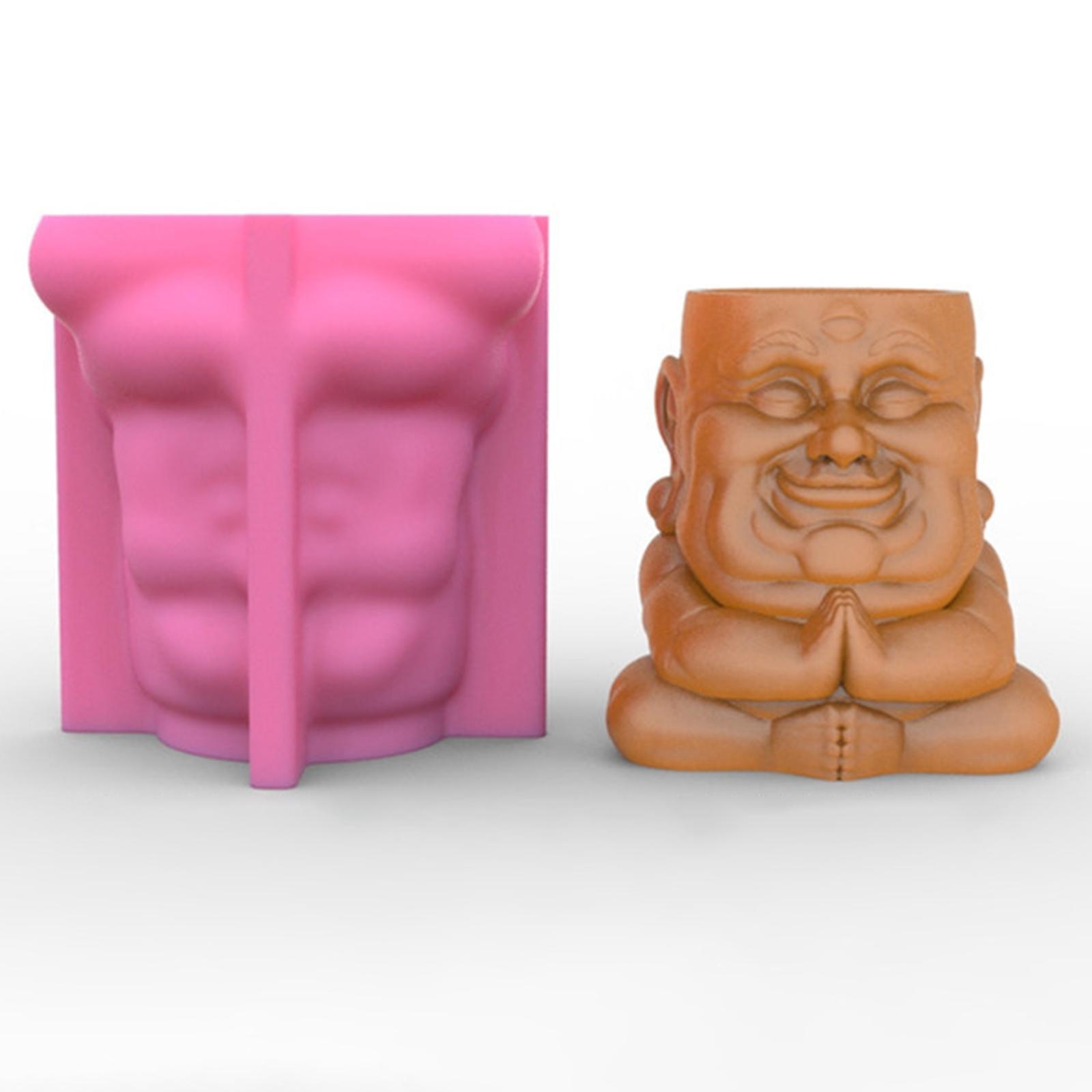 3D Silicone Vase Mold Pen Holder Mold Epoxy Resin Casting Flower Pot Mould Concrete Vase