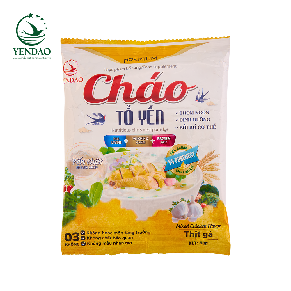 Cháo Tổ Yến Thịt Gà Yến Đảo Cải Thiện Chức Năng Phổi 50g/gói