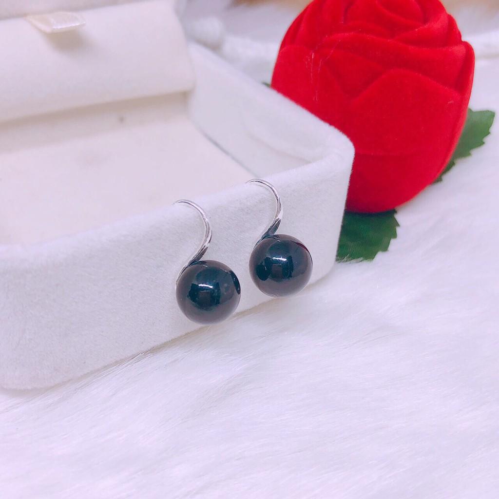 BÔNG TAI MÓC CÂU HẠT ĐỎ - ĐEN