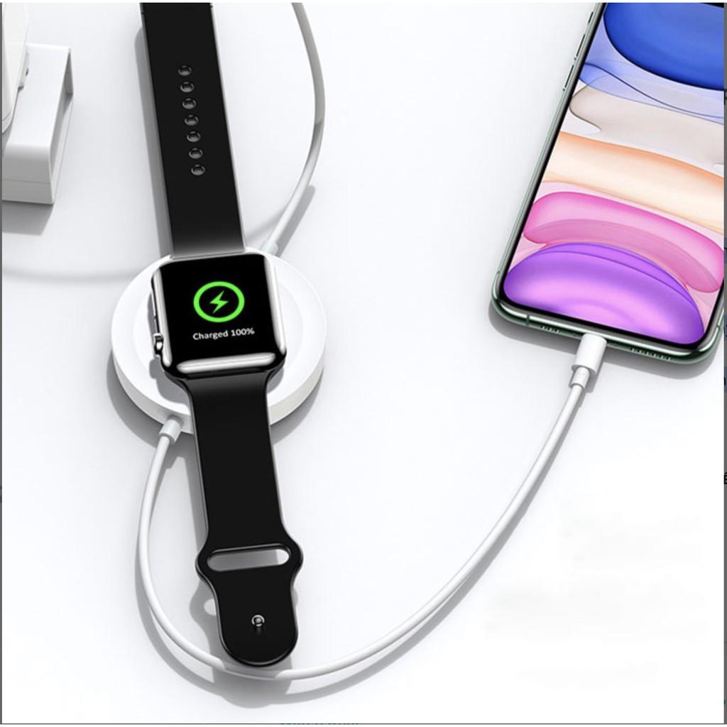 Đế sạc không dây 3in1 cho Iphone/Apple Watch/ Airpods tích hợp cáp sạc Lightning USAMS - HanruiOffical