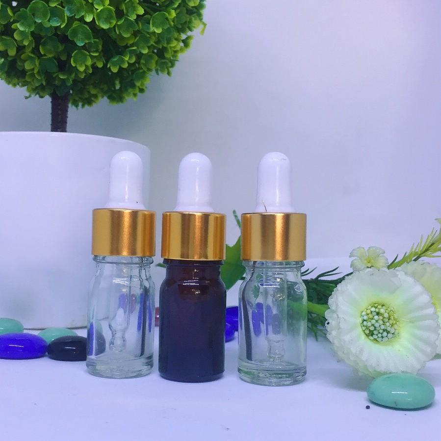 10 Chai thủy tinh serum nắp bóp vàng 5ml _ChaiLoHuMyPham