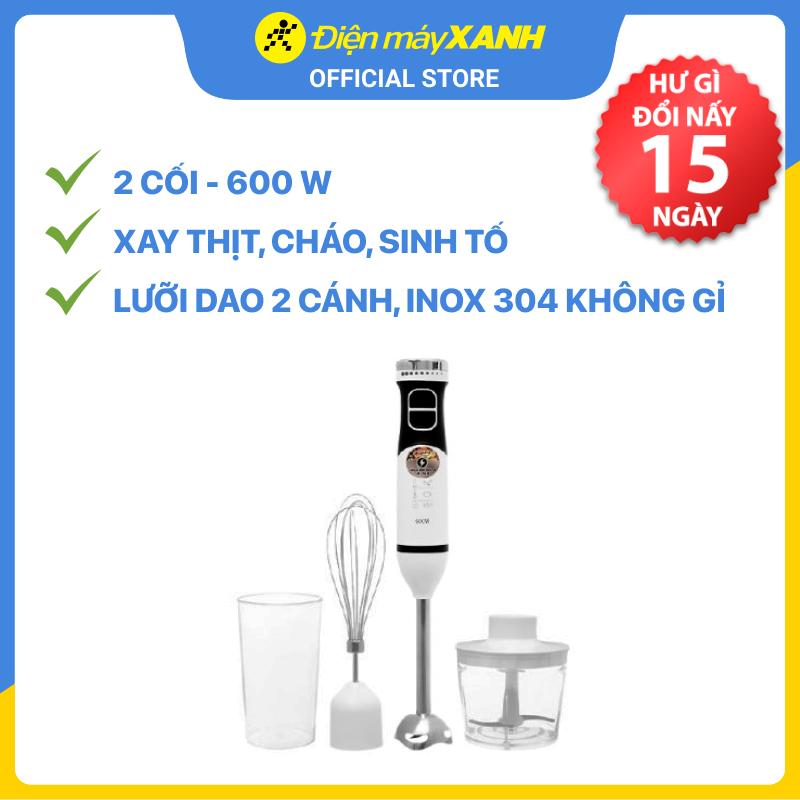 Máy xay sinh tố cầm tay Hommy HB5005K-GS - Hàng chính hãng