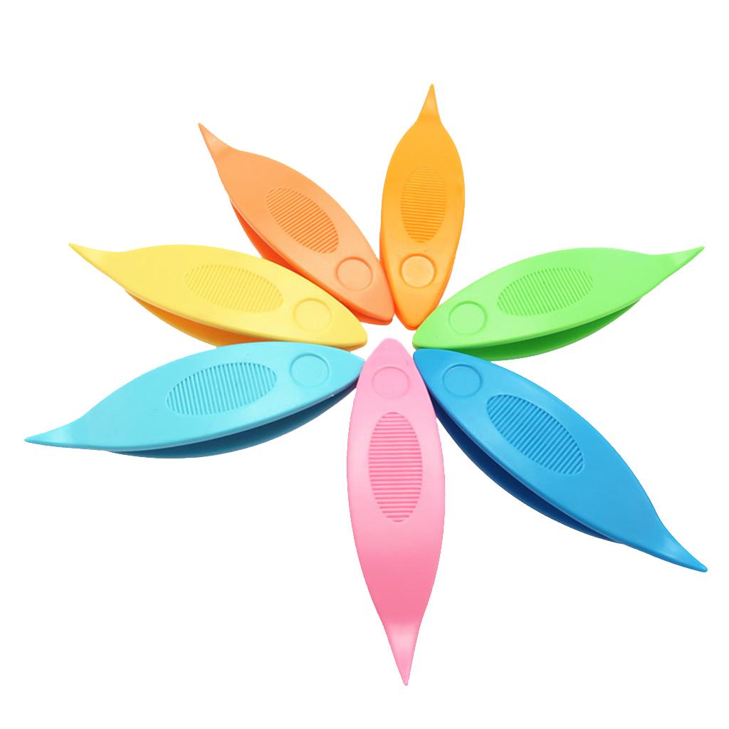 7Pcs Colorful Plastic Tatting Lacemaking Shuttle Tools 6.5 x 2.2cm