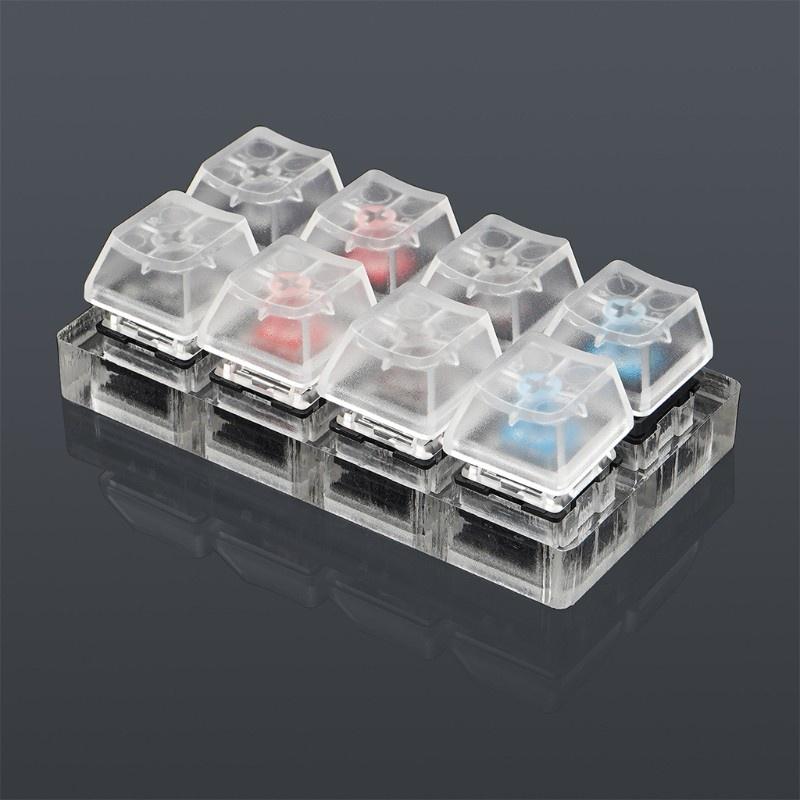 HSV 8 Key Caps Translucent Keycaps Testing Tool Cherry MX Switches Keyboard Tester Kit Clear Keycaps Sampler PCB Mechanical Keyboard