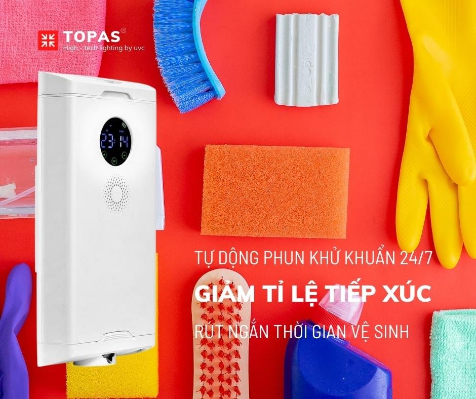 Máy Khử Khuẩn Đa Năng 3 in 1 Topas Loại Bỏ Vi Khuẩn, Mùi Ẩm Mốc, Tạo Ion Âm - Hàng chính hãng Topas