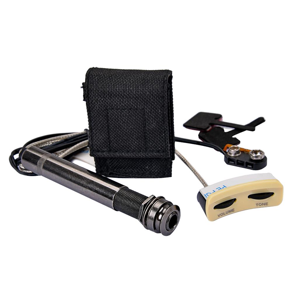 Đàn Ukulele Piezo Pickup Preamp Hệ Thống có Thể Tích & Tone Điều Khiển cho Uke Phần Guitar