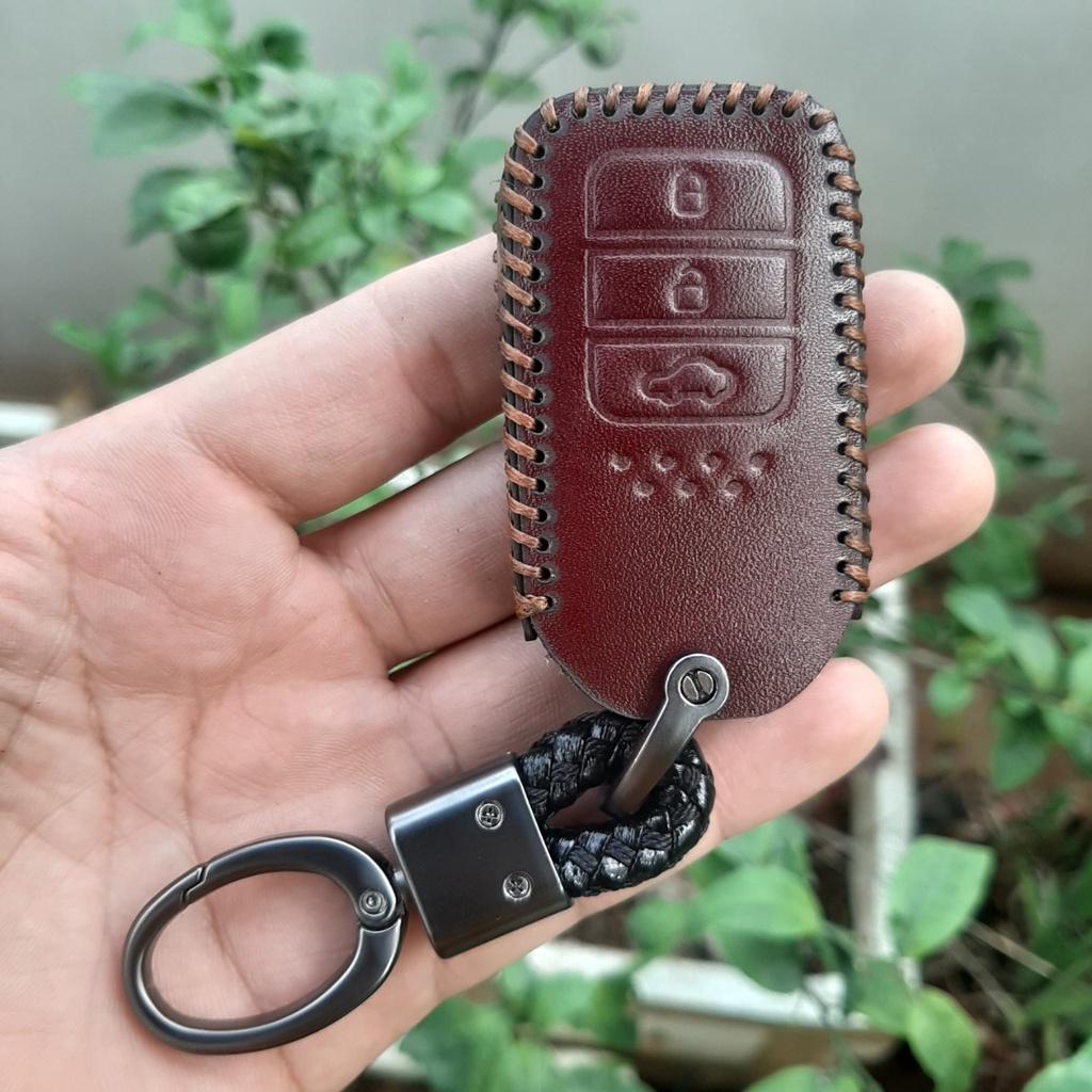 Bao Da Chìa Khóa Honda CRV, City, Civic . Da Bò Nhập Khẩu ITALIA, Khắc Tên + Số ĐT Chủ Xe.