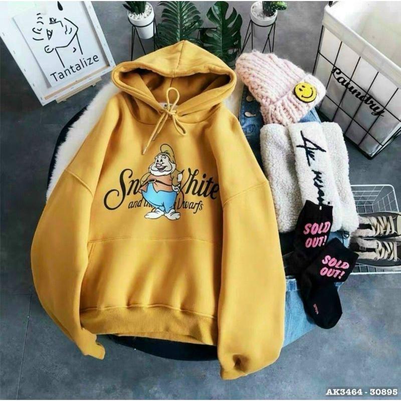 Áo nỉ chui đầu có túi ,Áo hoodie unisex nam nữ chất nỉ bông mềm mịn form rộng,nón to chùm đầu in hoạt hình dễ thương