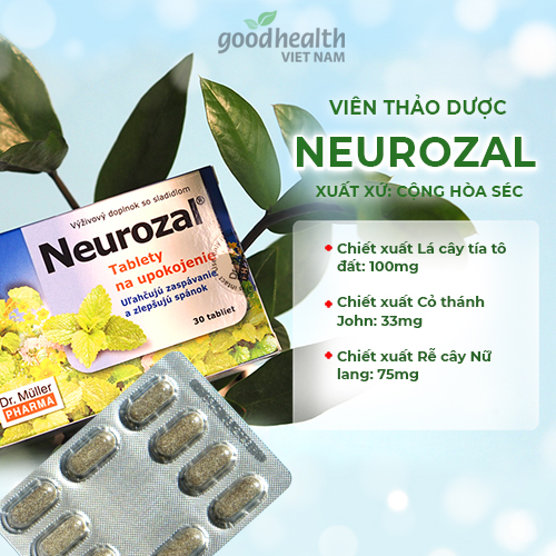 Combo 3 Hộp Viên An Thần Thảo Mộc Neurozal Dr. Muller - Cải Thiện Giấc Ngủ - Ngủ Ngon, Sâu Giấc Tự Nhiên - Chính Hãng Từ Cộng Hòa Séc