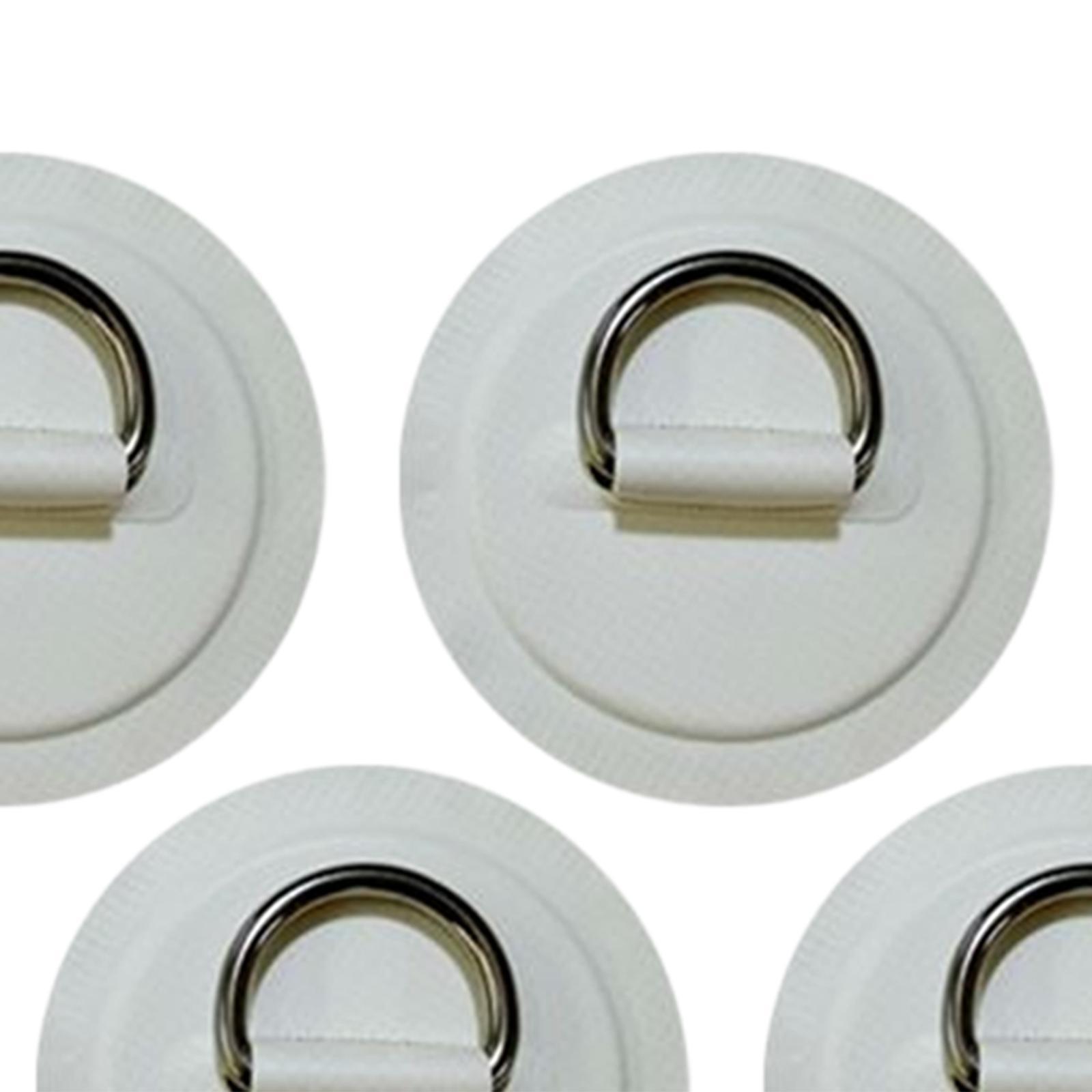 4Pcs D Rings Patch Stainless Steel Cord Buckles for Boat Paddle Board Dinghy