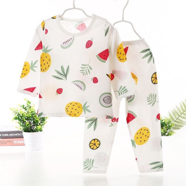 Bộ cotton thông hơi bé trai bé gái