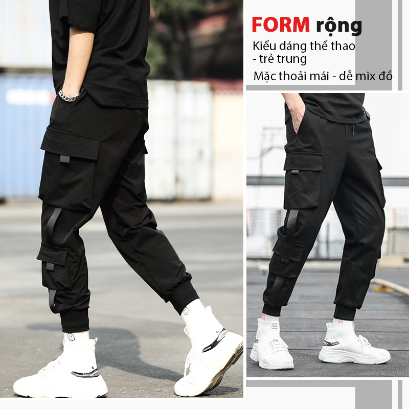 Quần thể thao nam kaki TinoFun mã TT46 thô túi hộp Cao Cấp jogger bó ống co giãn vải đẹp ống dài Hàn Quốc hè thu