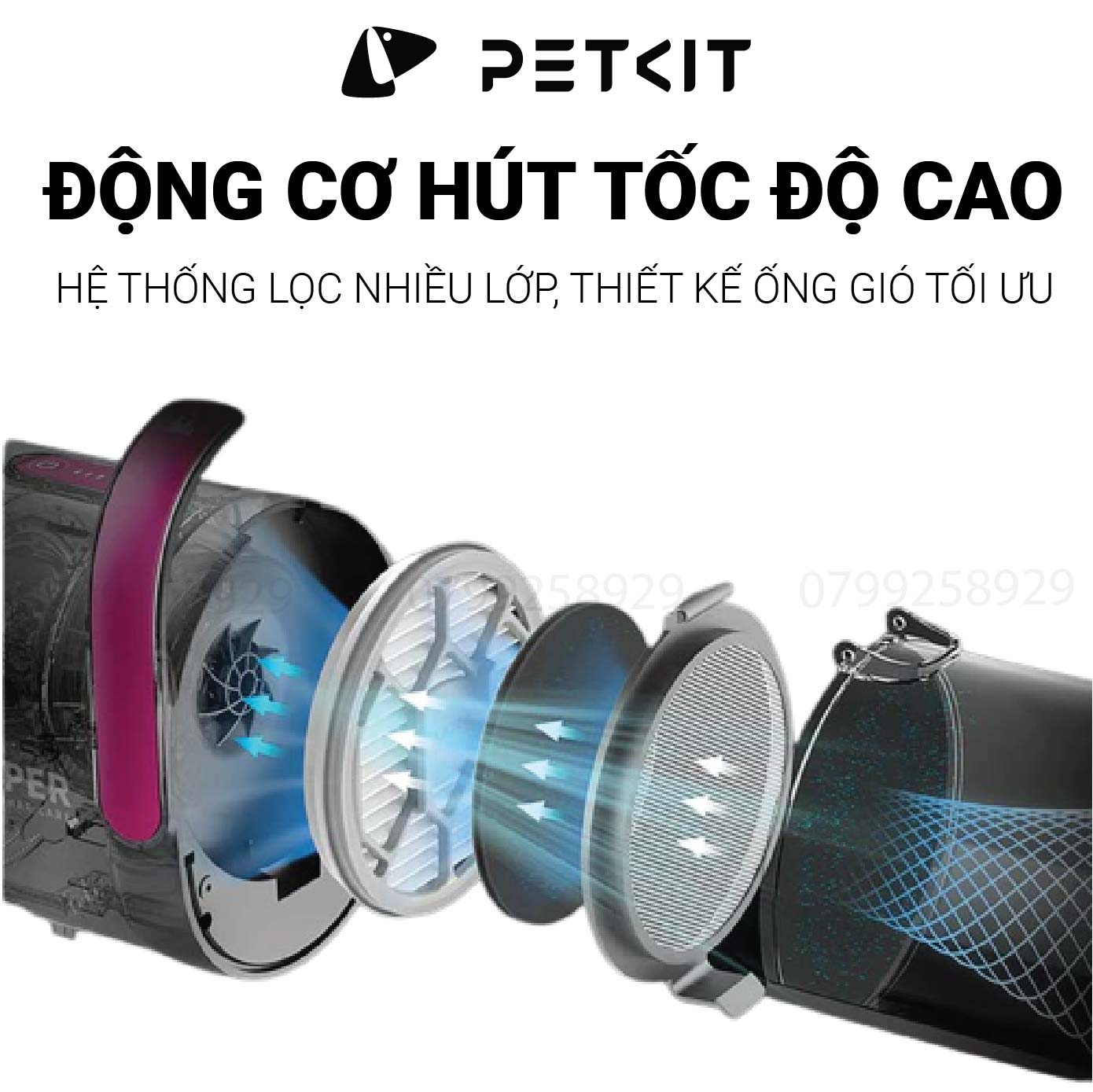 Máy Cắt, Tỉa, Hút Lông Chó Mèo Petkit 5 Công Dụng