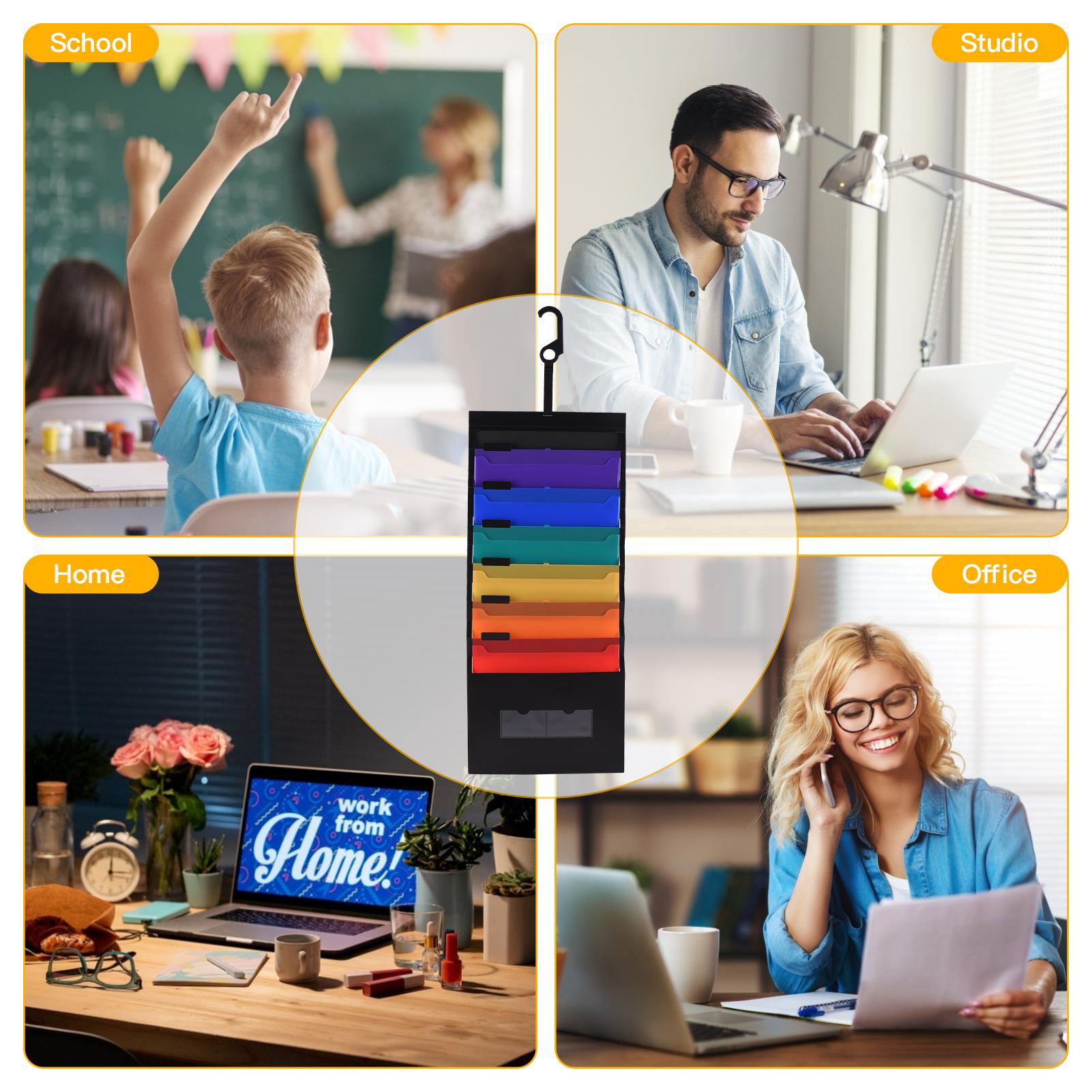 6 Túi Treo Sắp xếp Tập tin Accordian Kích thước A4 cho Trường Văn phòng Tại nhà