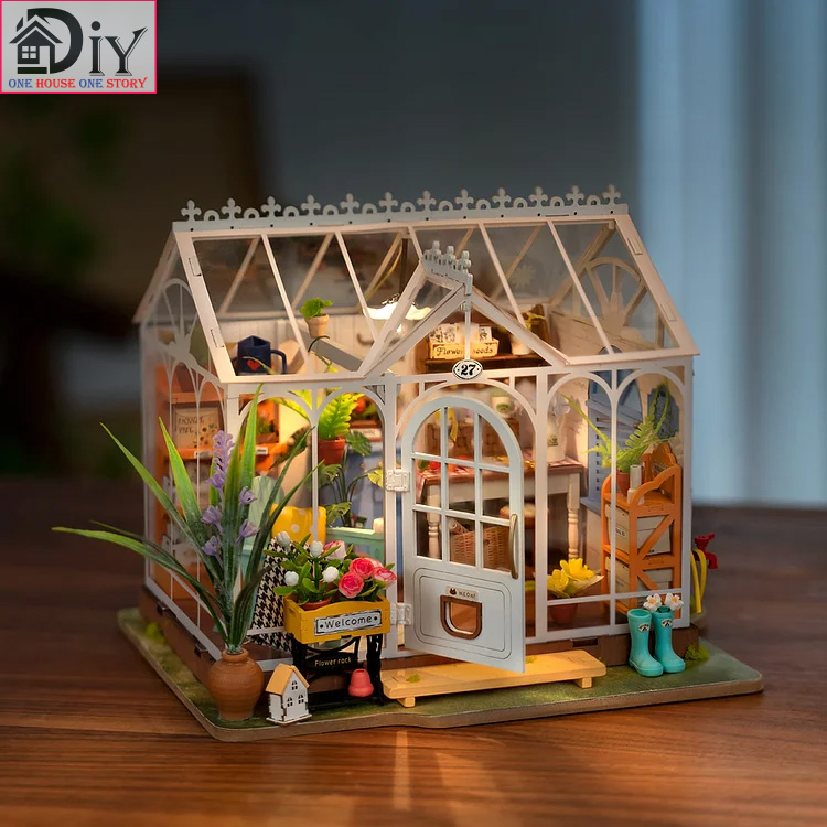 [Bản Tiếng Anh] Robotime Rolife Mô hình nhà búp bê tự lắp ghép gỗ DIY Miniature House Kit   | Dreamy Garden House DG163 Quà tặng giáng sinh trang trí sáng tạo
