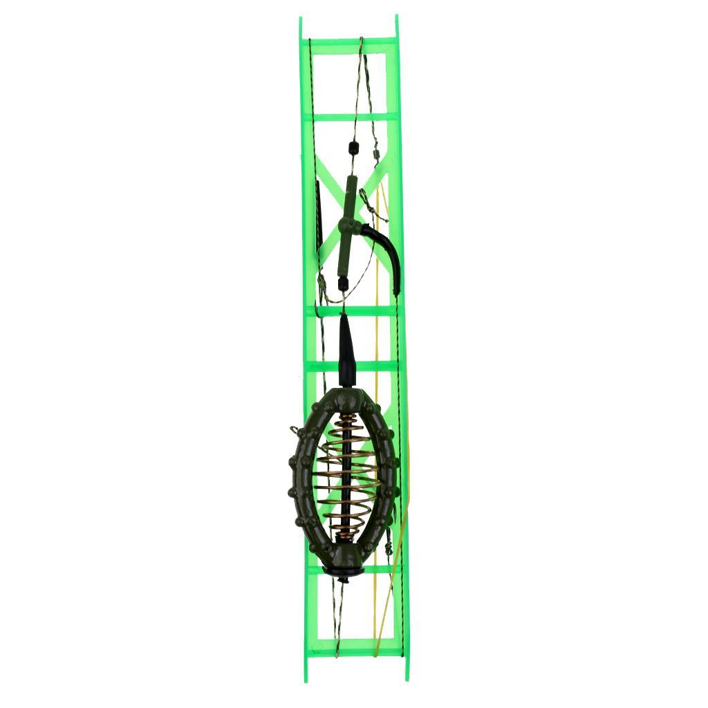 2pcs Carp Fishing Feeder Fishing Baits Cage Hook Rig Set Lead Sinker Tackle