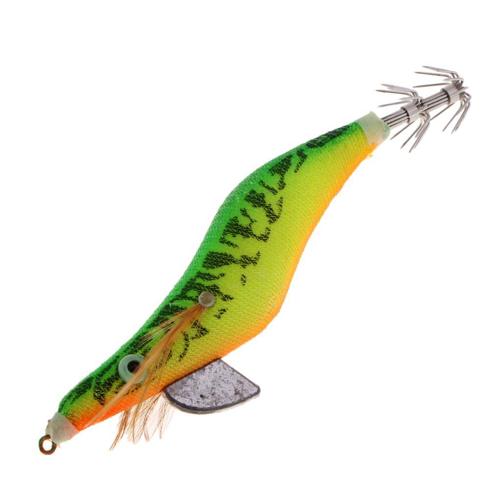 3.0# Squid Jigs Luminous Fishing Artificial Baits Color A