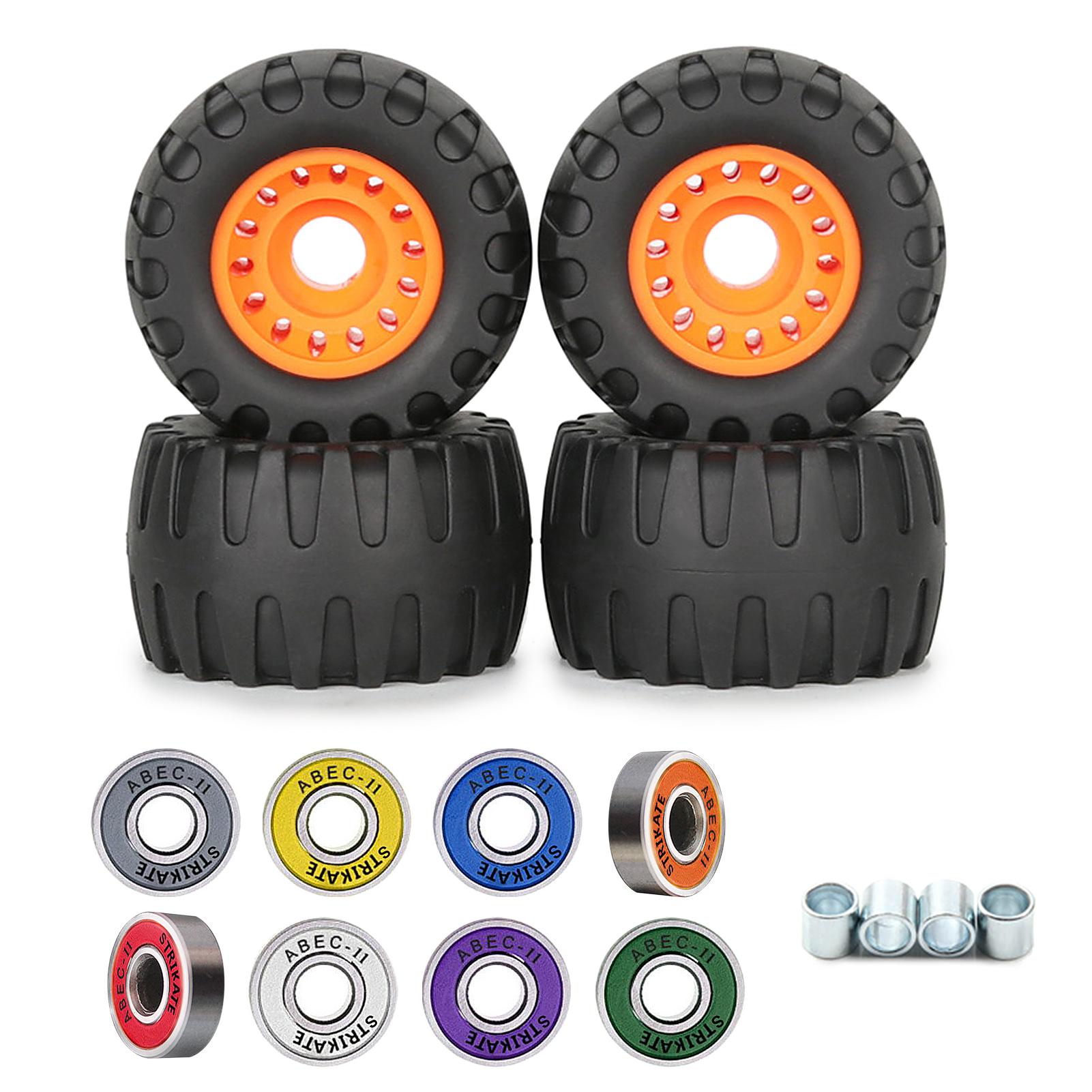 Skateboard Wheels and Bearings High Speed Low Noise Longboard Bearings Skateboard Replacement Wheels Longboard Wheel Set