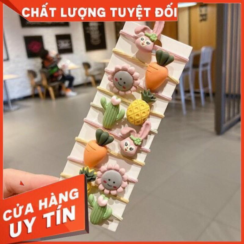 Set 10 Dây Buộc Tóc Cute Siêu Xinh Cho Mẹ và Bé Yêu