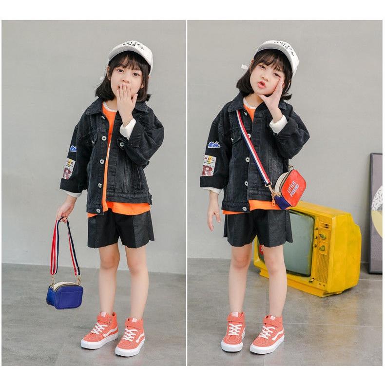 Giày Thể Thao Cao Cổ Bằng Vải Bạt Thời Trang Xuân Thu 2023 Dành Cho Trẻ Em giày thể thao