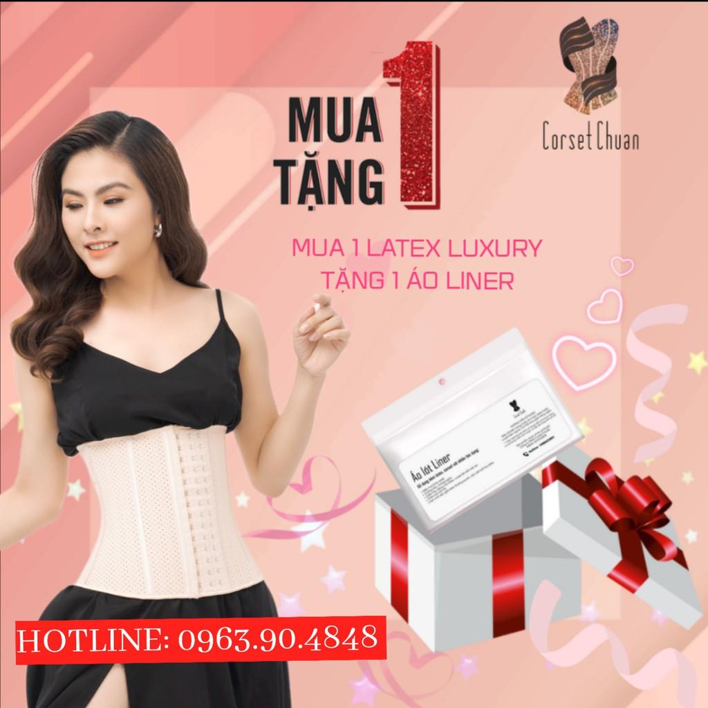 Đai Nịt Bụng Latex Corset Chuẩn(Màu Nude) 