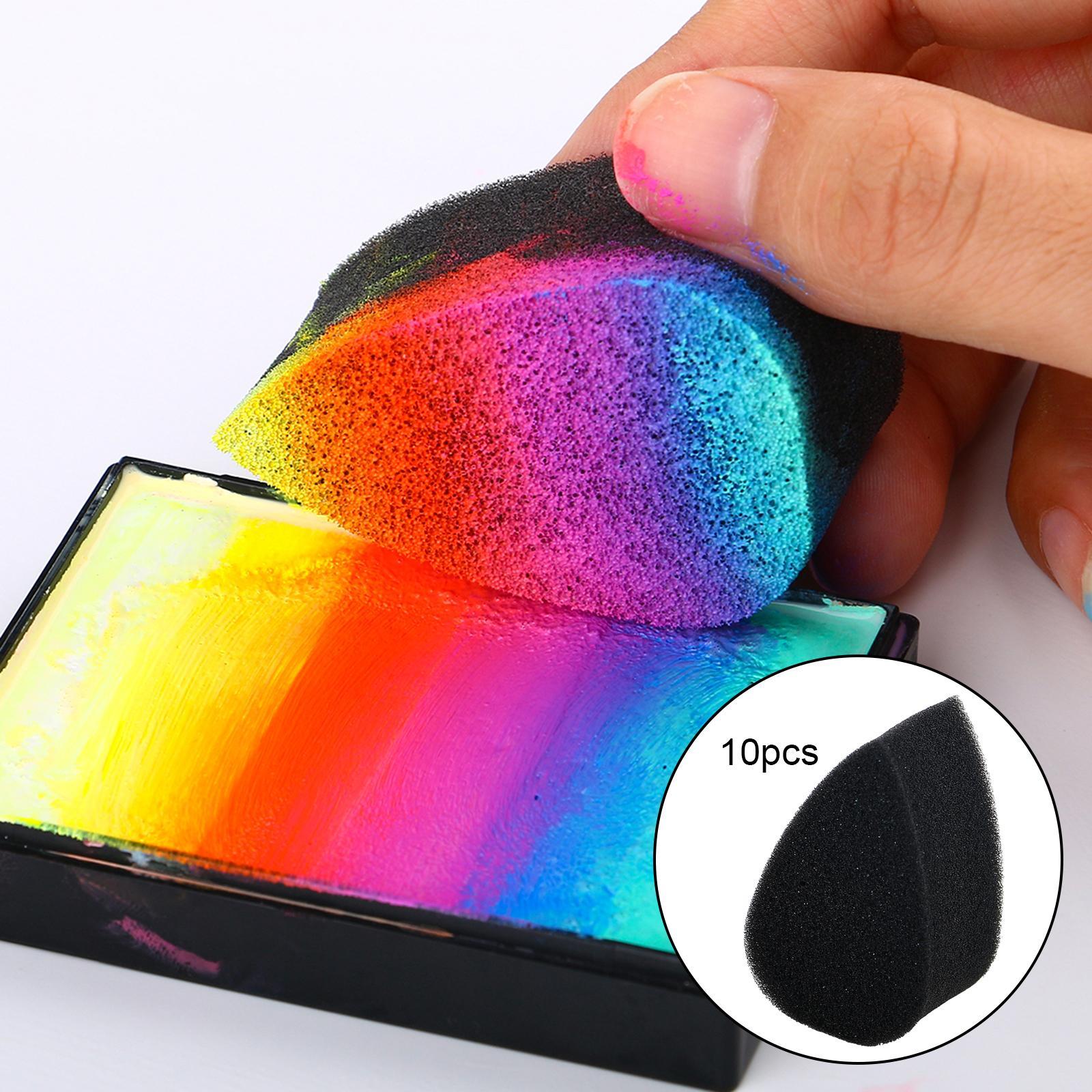 10x Body Painting Sponges for Kids High Density Black Face Painting Supplies