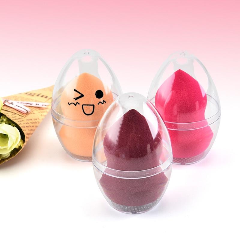 1 Hộp Đựng Mút Trang Điểm Hình Quả Trứng Trong Suốt Chống Bụi Tiện Dụng