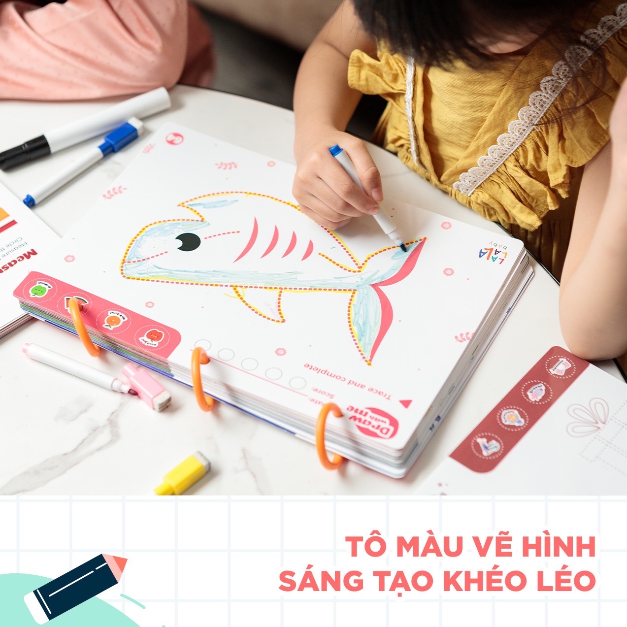 Đồ chơi Giáo dục sớm Thẻ Flashcard thông minh cho bé xóa được, học liệu giáo dục sớm thương hiệu Lalala Baby (Shape Me - Write Me - Math Me - Learn Me)