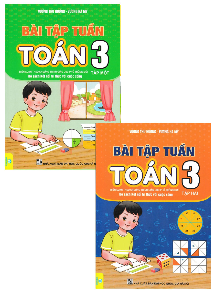 Combo Bài Tập Tuần Toán Lớp 3 - Tập 1 + Tập 2 (Bộ Sách Kết Nối Tri Thức Với Cuộc Sống) - ND (Bộ 2 Cuốn)