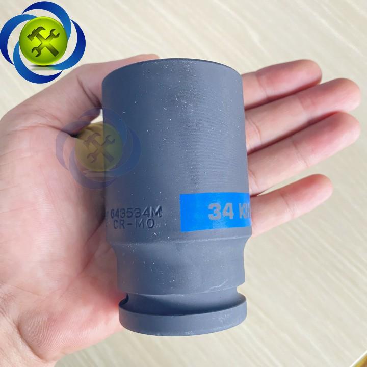 Tuýp 34mm 3/4 Kingtony 643534M loại ngắn 6 cạnh màu đen