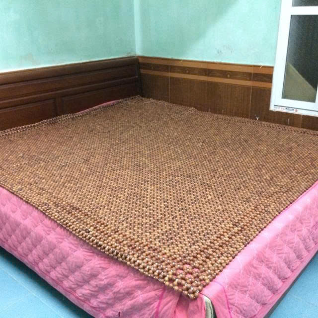 Chiếu Hạt Gỗ Hương Cao Cấp - Kích Thước 1,5mx1,9m hạt 1.8cm ( video , hình thật )