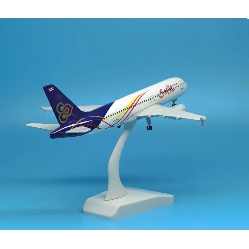 Mô hình máy bay tĩnh A320 Thai Smile 20cm có bánh xe