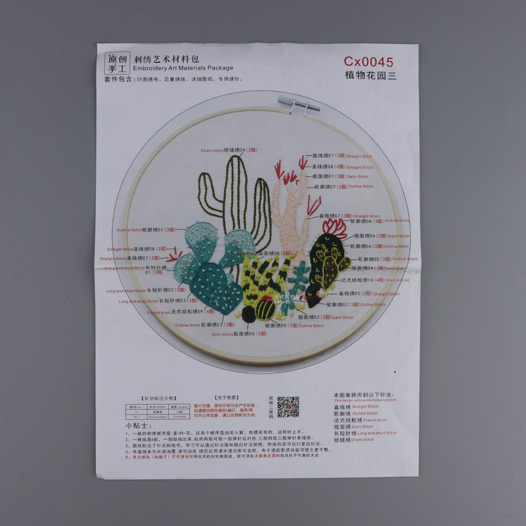 Cross Stitch Kit Hand Embroidery Starter Kit with Pattern Needlework 1