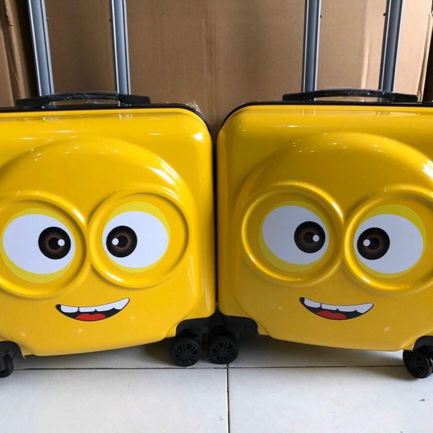 Vali kéo đẩy cao cấp trẻ em hoạt hình 3D MINION dễ thương thời trang