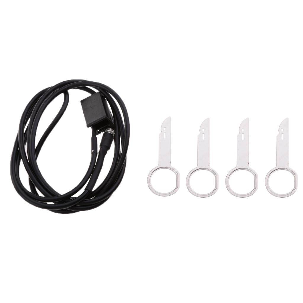 3.5mm Female 150cm 6000 CD MP3 Input Car Aux Audio Adapter Cable For Ford