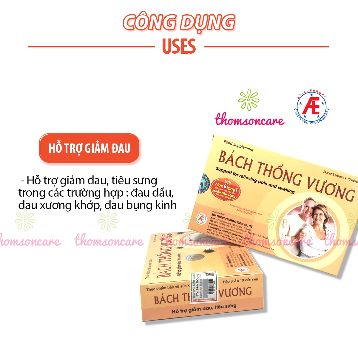 Bách Thống Vương - Hỗ trợ giảm đau đầu, xương khớp từ thảo dược