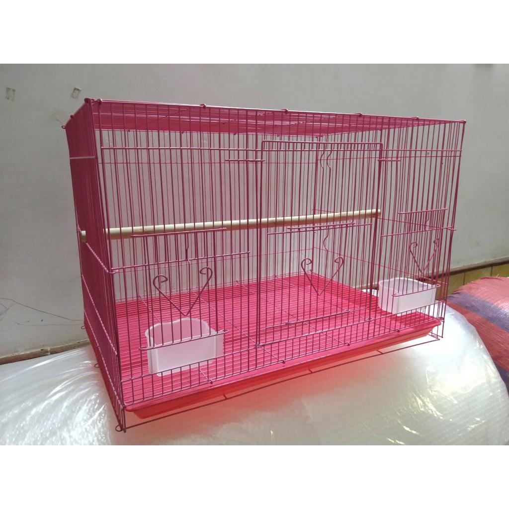 LỒNG 60x40 CHO CHIM,YẾN PHỤNG,LB,COCKATEIL (có 3 màu xanh,cam,hồng có thể thay đổi theo kho của shop)