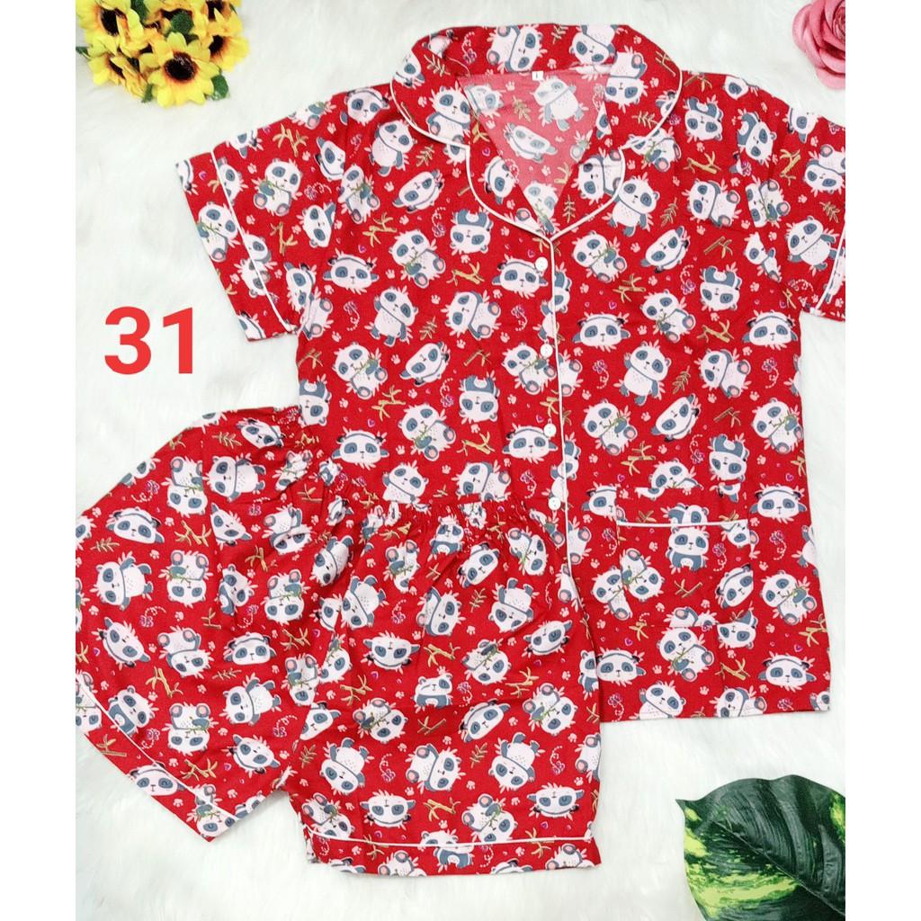 Bộ pijama kate thái, quần đùi , ảnh thật