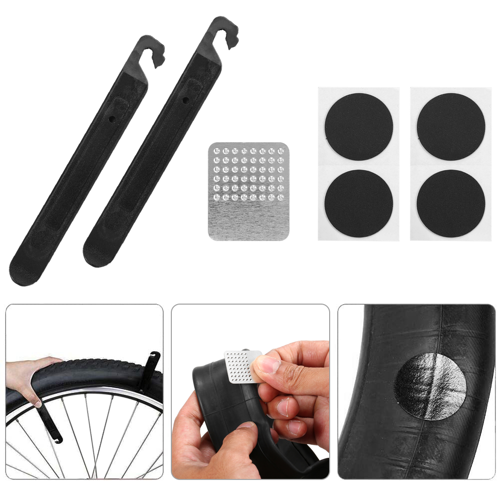 2 Lốp Xe Và Bộ Dụng Cụ Sửa Chữa Vá Lốp Xe Đạp Tiện Dụng