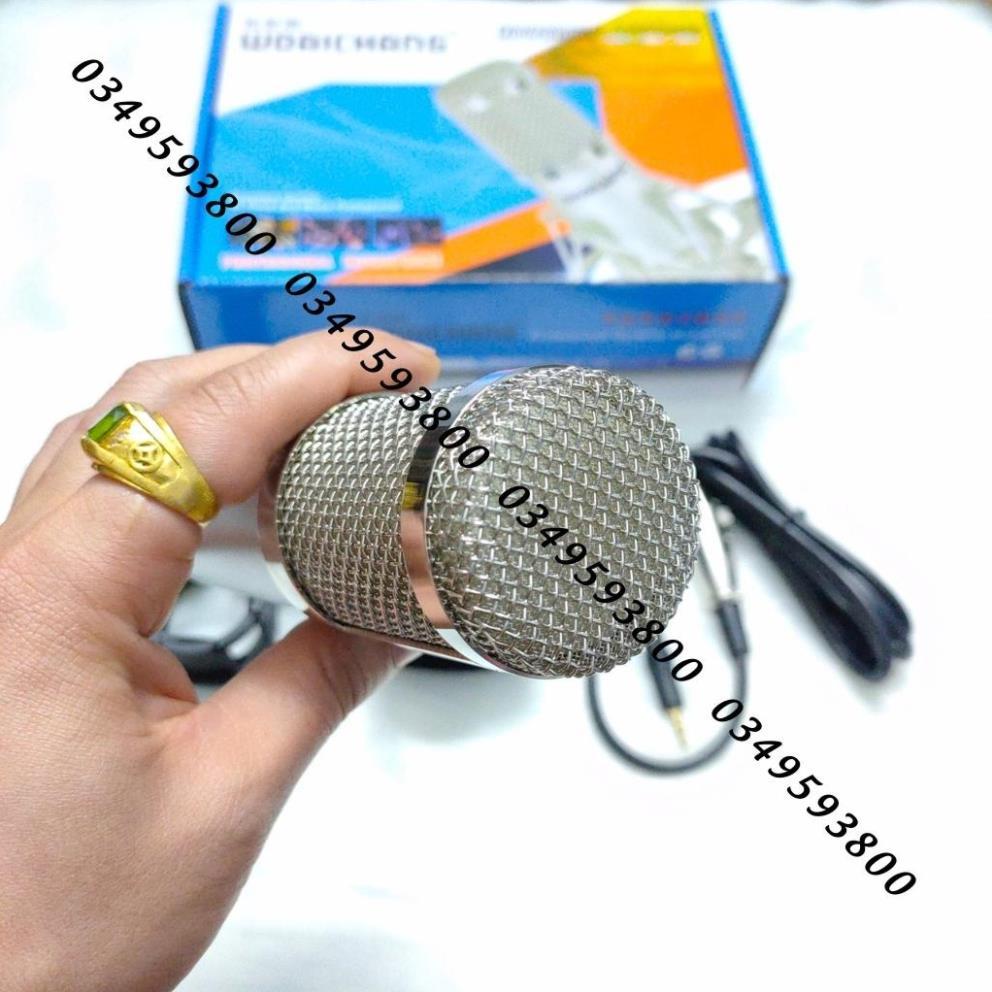 Mic thu âm waichang bm900 bạc, chuyên dụng cho các dòng sound card K10, K300, H9, V8 có bảo hành 6 tháng