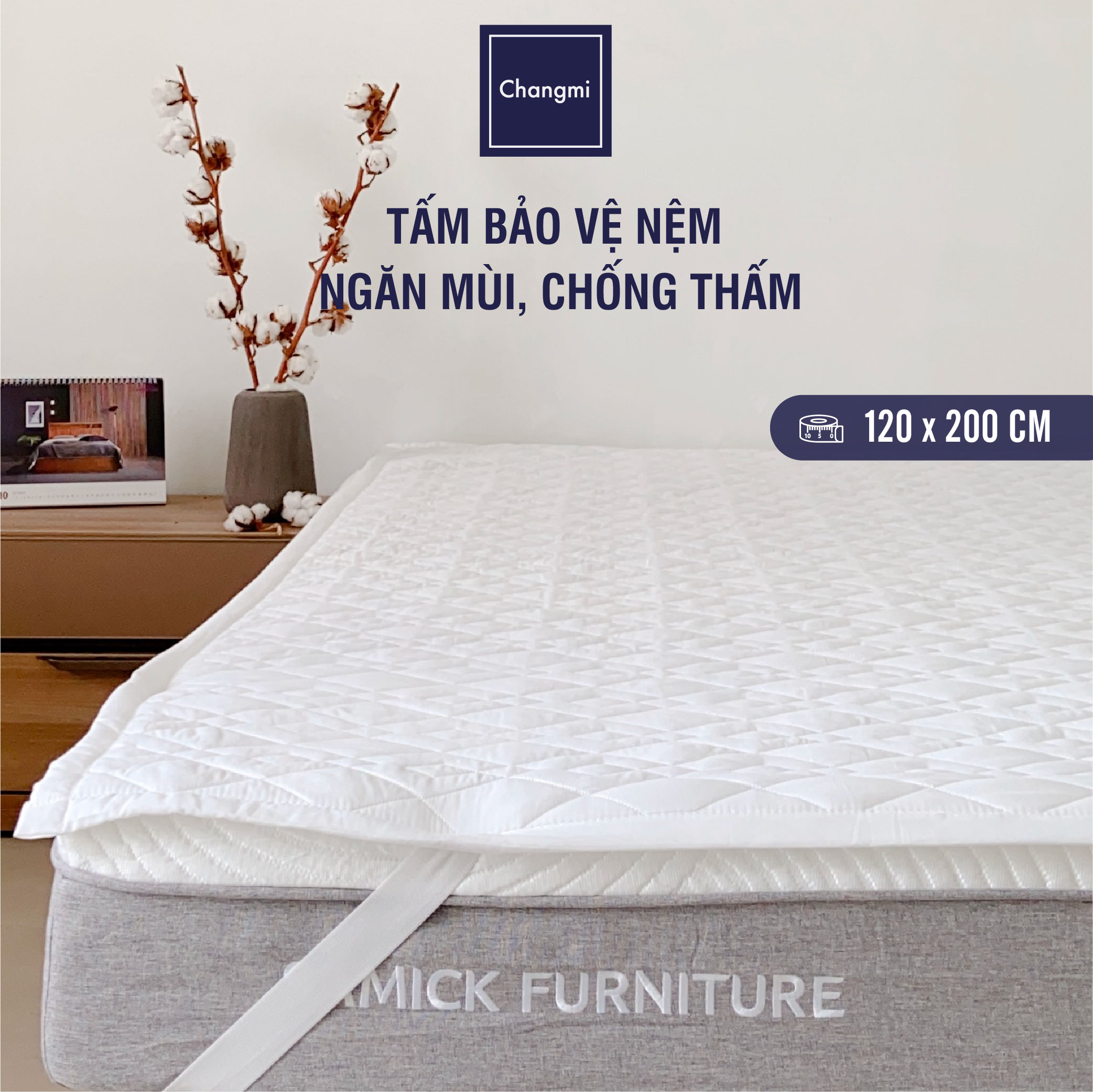 Bảo vệ nệm ngăn mùi và chống thấm dành cho gia đình và khách sạn Changmi