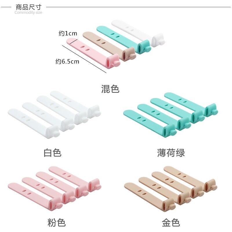 4pcs/set Silicone Straps Headphones Storage Soft Tape USB Wire Cable Tie Cable Organizer Winder