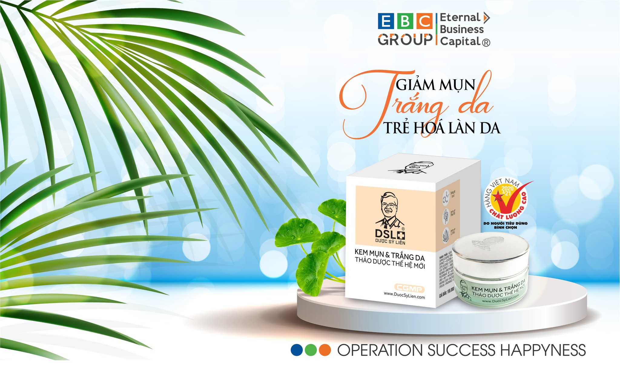 Kem mụn & trắng da thảo dược thế hệ mới , giảm mụn, giảm thâm, nhanh lành sẹo, dưỡng da- Dược Sĩ Liên