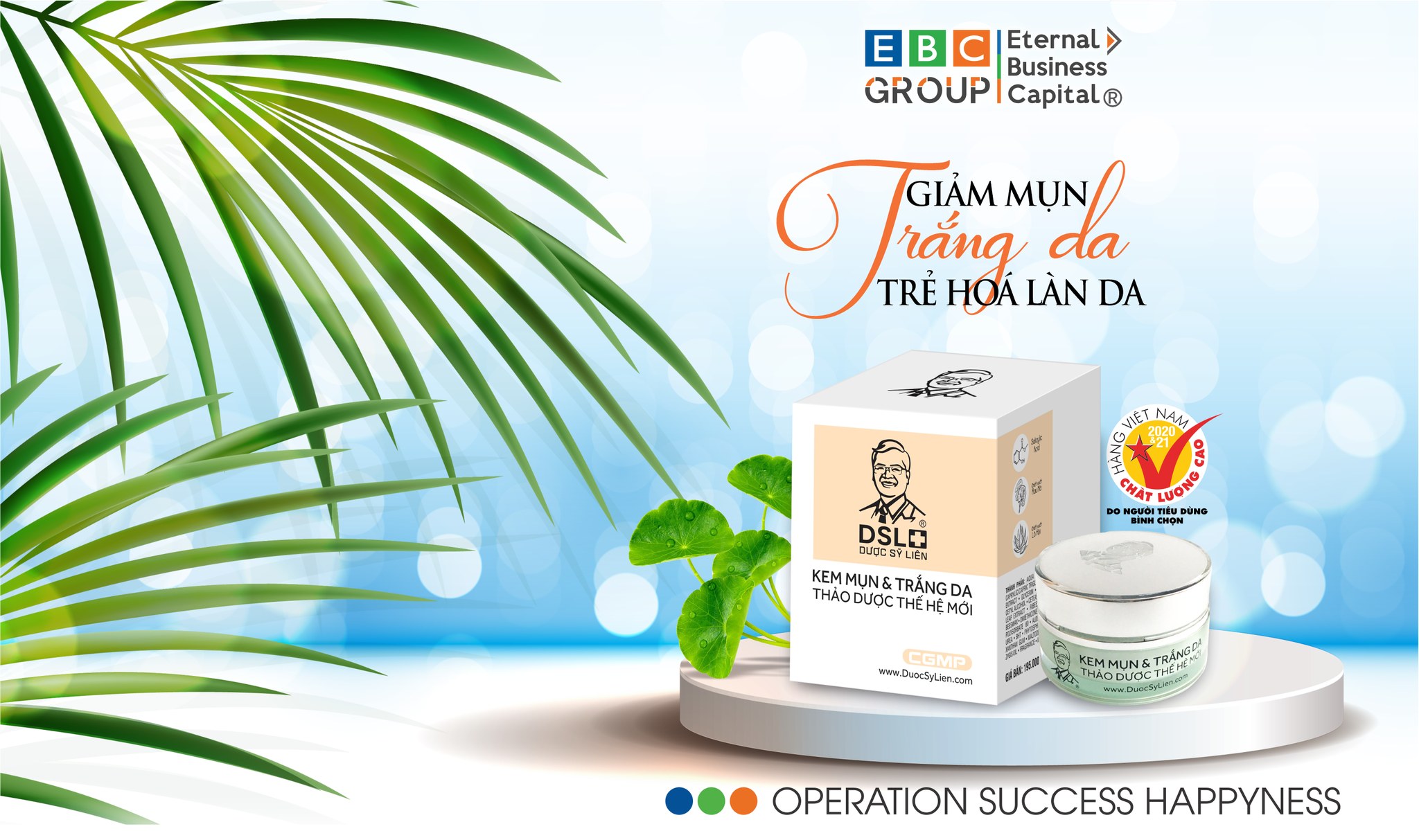 Kem mụn &amp; trắng da thảo dược thế hệ mới (12g), giảm mụn, giảm thâm, nhanh lành sẹo, dưỡng da- Dược Sĩ Liên