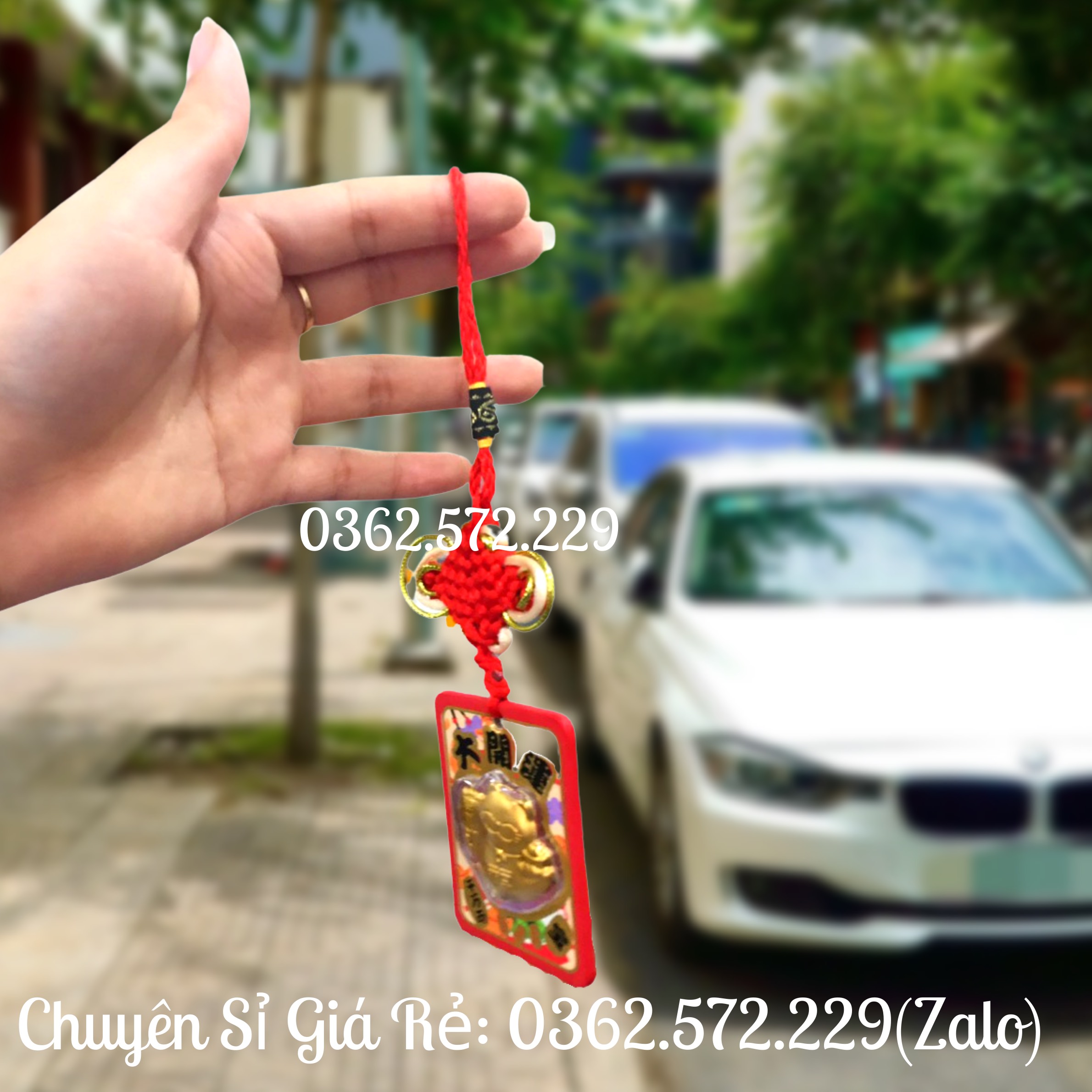 Sỉ Combo 5 Dây Mèo Thần Tài Treo Ôtô ,Bàn Thờ Phong Thủy May Mắn Tặng Bao Lì Xì Vàng