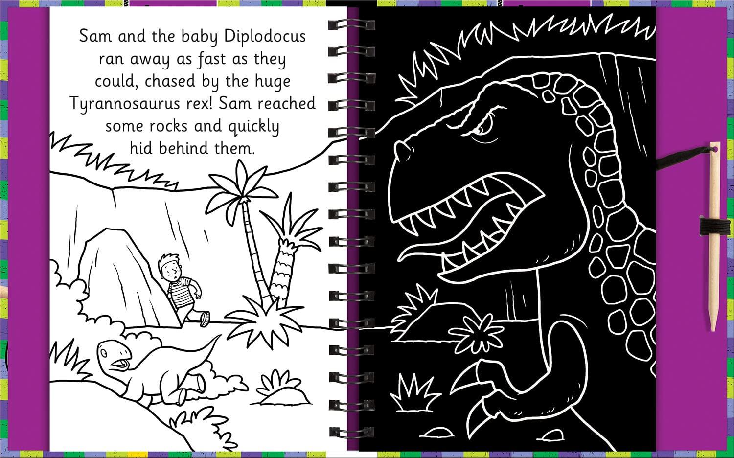 Sách ngoại văn: Scratch &amp; Draw - Dinosaurs